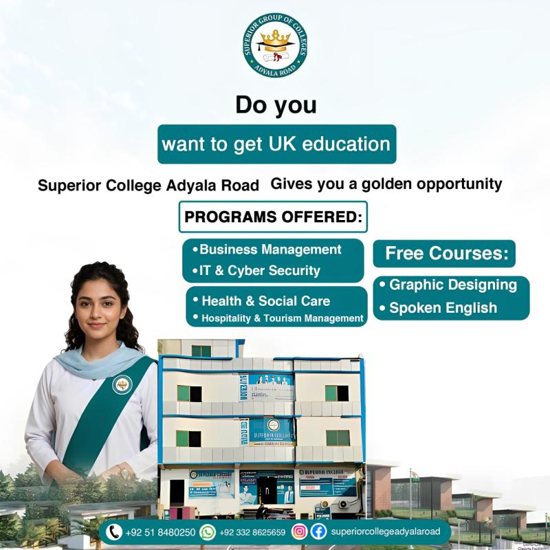 SUPERIOR College Adyala Road UK education programs creative